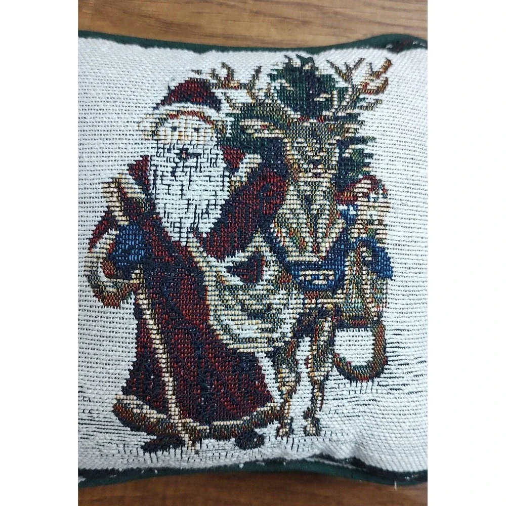 Santa Father Christmas Tapestry Throw Pillow 7